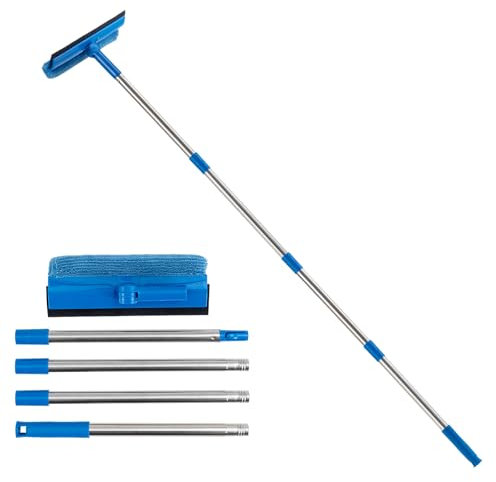 Escobilla de microfibra azul para ventana