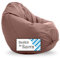 Bruni Sitzsack Classico L in Hellbraun – XL Sitzsack mit Innensack zum Lesen, Abnehmbarer Bezug, lebensmittelechte EPS-Perlen als Bean-Bag-Füllung, aus Deutschland