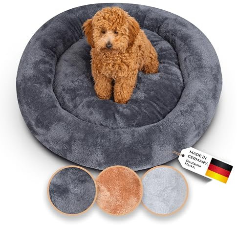 Belune® Donutkissen Deluxe [Dunkelgrau, 70cm], waschbar, Hundebett kleine Hunde, Hundedonut Kissen kleine Hunde