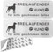 Upifen Vorsicht Freilaufender Hund, 2Stk. Achtung Hund Schild, Warnschild Hund Aluminium mit Selbstklebend und Vorgebohrten Löchern, 25x 9cm, Innen/Außen