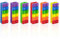 Chew Pencil Topper Set (6er Pack), Silikon Kaukette mit Kaubarem Beißring Bleistiftaufsatz, Silikon Kaustab, Kaubares Schmuckspielzeug Kauspielzeug für Jungen, Mädchen, Kinder mit Autismus, ADHS