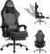Fabric Gaming Chair for Adults, Ergonomic PC Video Gamer Chair with Footrest, Office Computer Chairs with Headrest and Lumbar Support, Height Adjustable 360° Swivel Chair, Up to 400LBS(180KG)-Gray