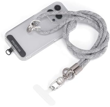 project-cb Phone Lanyard×1,Phone Tether Tab×2, Crossbody Cell Phone Lanyard,Rope Lanyard,Universal Adjustable Phone Strap(FoggyBlack-S)