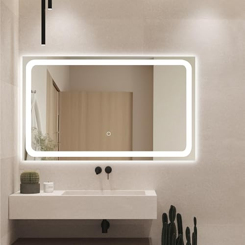 Lumoire® Infinity Spiegel Mit Beleuchtung - Rechteckig - Badezimmerspiegel - Antibeschlag (100 x 60 cm)