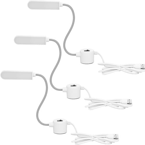 Gatphy 3 Stück LED Lampe für Nähmaschinen mit Magnet, Nähmaschine Lampe Aufladen Über USB, mit 30 Lampe Perlen, für Nähmaschinen, Drehmaschinen, Werkzeugmaschinen zum Nähen Sticken