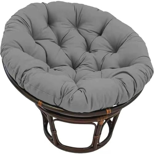 JORTUIO Rundes Polster für Papasansessel,Ersatzpolster Papasan,Bodenkissen Gepolstert Sitzkissen Krabbeldecke Hängesessel Für Korbsessel Outdoor Gartenmöbel Sitzauflage Auflage(Dunkelgrau,120x120cm)