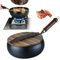 Wok Non Stick, 2025 Ungraded Chinese Handmade Cast Iron Wok with Wooden Lid, No Chemical Coated Cast Iron Frying Pan, Traditional Carbon Steel Woks, Ideal for Induction, Gas, Hobs (28cm / 11.02Inch)