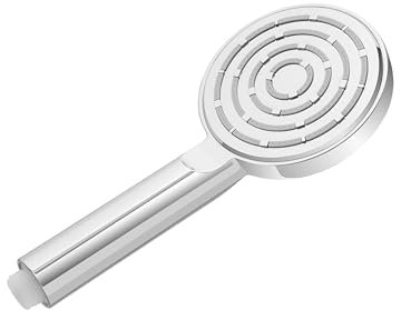 Doccetta Tonda Monogetto Anticalcare in ABS – ⌀11 x H 24 cm – Cromato Lucido/Nero Opaco/Bianco Opaco (cromato lucido)