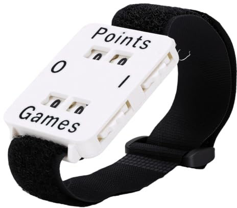 YUEHISY Score-Counter-Armbanduhr: Verstellbares Armband, Manuelle Schlagzähler-Uhr – Score-Keeper für Tennis, Cricket, Volleyball (White)