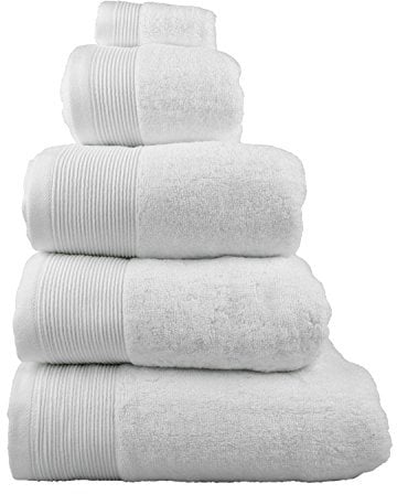 Homescapes Premium Duschtuch weiß, Handtuch 70x130 cm, 100% ägyptische Baumwolle, Flauschiges Frottiertuch 700 g/m²