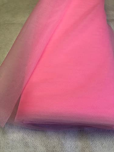 generique Tulle Souple Mariage Rose Bonbon Grande Largeur 300 cm au Metre Deco Robe Tutu