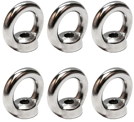 PRIOstahl® RINGMUTTER Edelstahl V4A Ringbolzen Ringschrauben | M12-6 Stück