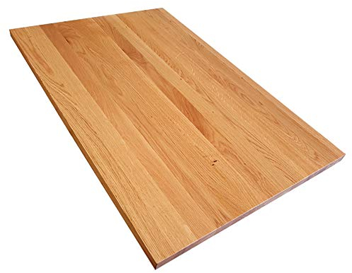 Tischplatte Holz massiv Eiche 26mm geölt/unbehandelt Esstisch Couchtisch (Holz unbehandelt, 80 x 80)