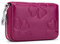 AprinCtempsD Protezione RFID Porta carte di credito Piccolo Donna in Vera Pelle Portamonete Sottile Portafoglio Mini Con Cerniera (Viola)