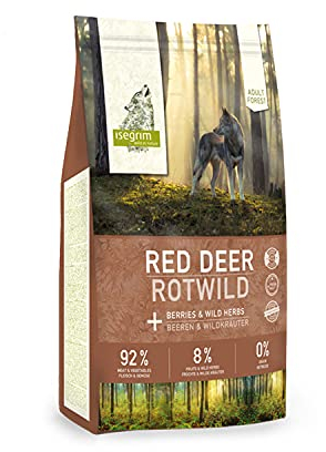 ISEGRIM Hundesack für Erwachsene, Rothirsch + Beeren und Wildkräuter, 12 kg, Hund