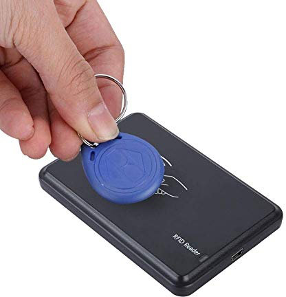 ASHATA Lecteur de Carte RFID USB 125Khz Writer Reader - Capteur de Proximité sans Contact pour Cartes d'Identité - Compatible Windows 2000, 2003, XP, 7/8/10
