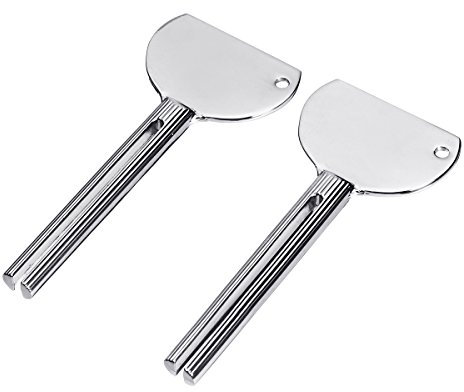 TuToy 2Pcs Métal Tube Presse-Écrous Clés Dentifrice Couleur Colorant Cosmétique Peinture À L'Huile Crème En Forme De Rouleau D'Essoreuse