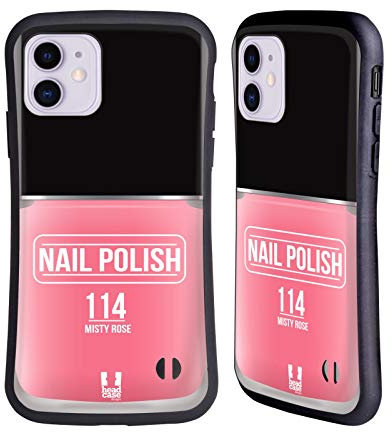 Head Case Designs Rose Brumeuse Vernis À Ongles Coque Hybride Compatible avec Apple iPhone 11