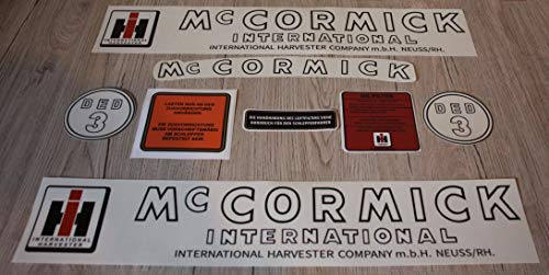 MC Cormick Aufkleber Traktor Set Logo für DED 3 DED3
