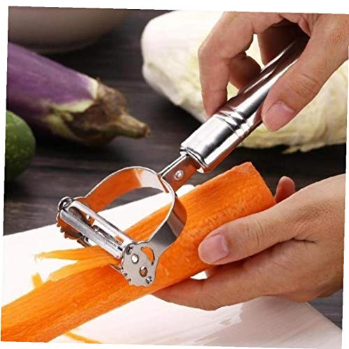 Hotaden Stainless Steel Potato Cucumber Carrot Grater Julienne Peeler Vegetables Fruit Peeler Double Planing Grater Tools