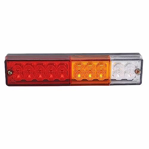 Qiilu Feux arrière à LED, 2pcs Feu arrière à LED Feux de recul arrière Tourner Ute Camion Remorque Indicateur de caravane 12V Camion Feu arrière adapté pour camions Yachts Remorques ATV