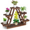 RELAX4LIFE Blumenständer Holz, Pflanzenständer 4 Ebenen, Pflanzenregal 4-stufig, Blumenregal Mehrstöckig, Blumentreppe für Garten & Balkon & Terrasse & Wohnzimmer