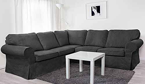 Bezug für 4er-Ecksofa Ektorp (Dark Gray A17)