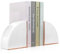 Marmor Muster Stil Weiß Rose Gold Keramik Buchstützen Dekorative Keramik Buchstützen für Regale Marmor Muster Stil Keramik Bücherregal Dekor Dekorative Weiße Keramik Buchstopper Set von 2