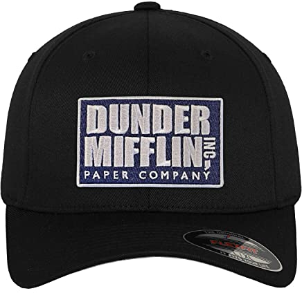 The Office Offizielles Lizenzprodukt Dunder Mifflin Inc Flexfit Cap (Schwarz), Groß/X-Large