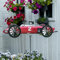 ANACRO Garten Racer Windmühle, Edelstahl Wind Spinner Hängende Skulpturen, Skulpturen Racer Windräder Hof Und Garten Dekoration-Red