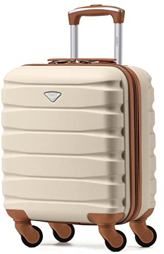 Flight Knight EasyJet Cabin Bag 45x36x20, Underseat, Lightweight Small Durable 4 Wheel Cabin Suitcase, Maximum Carry-On Size, ABS Hard Shell, 10kg Hand Luggage Bag- 45 x 36 x 20 cm Travel Bag