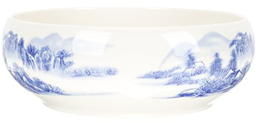 Happyyami Übertopf Aus Chinesischem Porzellan Antiker Pflanzer Behälter Für Seerosen Schnickschnack Bonsai-pflanztopf Hydroponische Pflanzschale Mini-Pflanze Chinesischer Stil Dehua Keramik