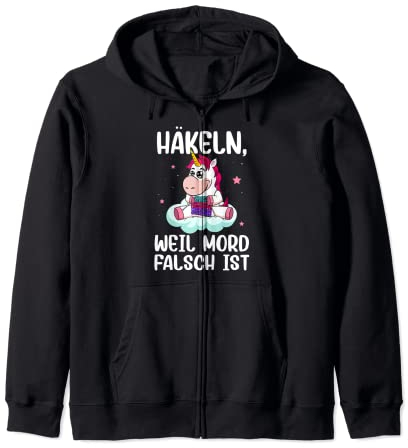 Häkeln Weil Mord Falsch Ist Kapuzenjacke