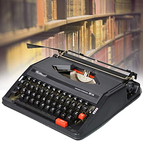 BONAD Retro Manuelle Schreibmaschine,Alte Maschinen-Schreibmaschine,Altmodische Manuelle Englische Schreibmaschine, Normale Retro-Schreibmaschine,Tragbare Manuelle Schreibmaschine,Black