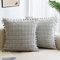 ZWJD 2er Set Beige Kissenbezug 55x55 Kordsamt Sofakissen Weiche Kissenhülle Boho Kissenbezüge Dekokissen Moderne Kissen Deko für Couch Schlafzimmer Zuhause Auto Dekor Zierkissenbezüge Grau