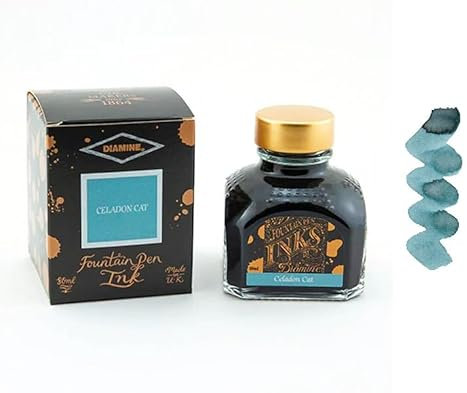 Diamine - 80ml Fountain Pen Ink - Celadon Cat