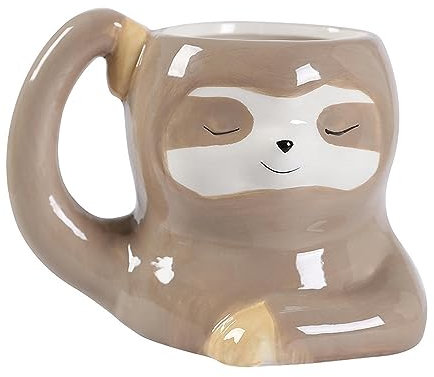 CAPIJIONG 400ml/14oz bradipo tazza di acqua coppia ceramica personalizzata animale caffè latte tazza per ufficio casa ristorante cafe-bradipo tazza-401-500ml