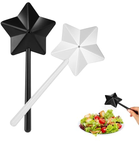 2 Piezas Saleros de Cocina Varita Salero y Pimentero Recargable Salero con Agujeros Salero Cocina para Cocinade Restaurante (Blanco, Negro)