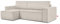 Konsimo Napi Ecksofa - Ecksofa mit Schlaffunktion und Bettkasten - Eckcouch mit Schlaffunktion - Sofa - Sofabezug Ecksofa L Form - Universal Eckcouch - 262 cm - Cremige