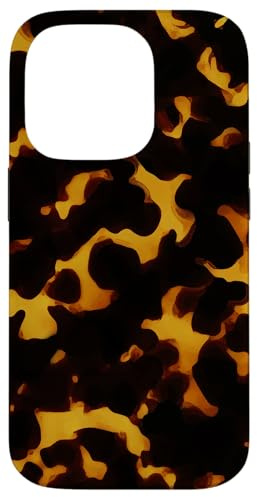 Schildkrötenpanzer-Muster, Braun und Orange, exotisches Schildkröten-Muschel Hülle für iPhone 14 Pro