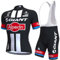 Herren Radtrikot kurzärmliges Set Radbekleidung Pro RennradJersey und Radhose mit 19D Gepolstert (Black-2, 5XL)