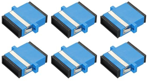 sourcing map Fiber Optical Coupler SC-SC/UPC, Single Mode Duplex Adapter, SC-SC/UPC, for Network Internet Connector, 6pcs
