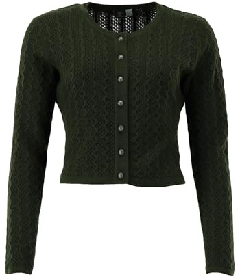 OS Trachten Strickjacke mit Rundhalsausschnitt Borida
