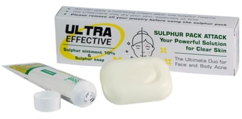 Dermosan Schwefel Pack Attack: 10% Schwefelsalbe und Schwefelseife set für Tiefenreinigung, Porenpflege und Talgkontrolle – Ideal für fettige und zu Unreinheiten neigende Haut