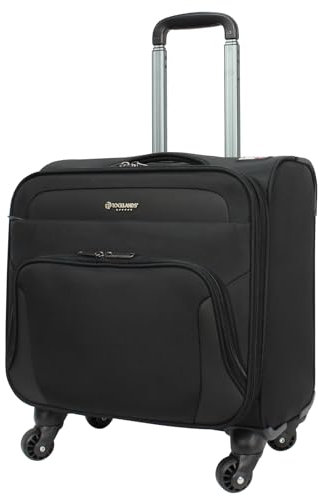Rocklands® Rolling Laptop Bag 4 Wheel Laptop Bag Wheeled Briefcase Business Office Trolley Case Travel Cabin Bag - 8608