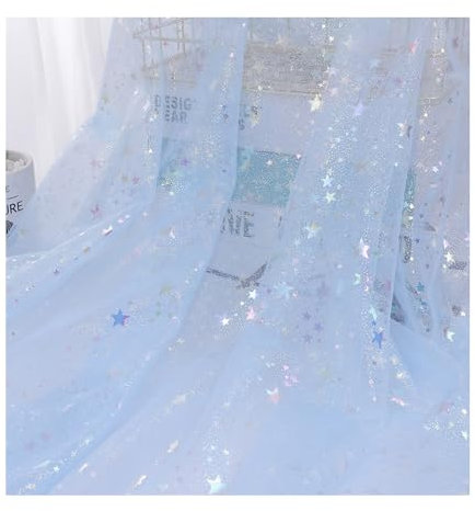 Bieiyhe Tulle Pailleté 150 cm X 2yards,Tissu Sequin,Tissu en Maille,Tulle Etincelant,Tissu de Tulle Scintillant,Nappe à Paillettes,Rouleau de Tulle Mariage,Tulle Filet Décoration pour Tututu Artisanat