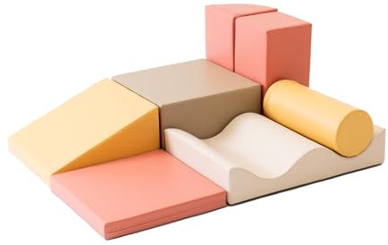 IGLU SOFT PLAY Discoverer Set Softbausteine Riesenbausteine Schaumstoffbausteine Großbausteine 7 Stück (Pastel Autumn)