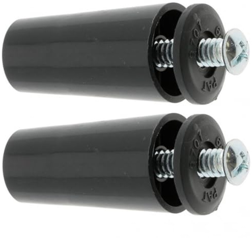 cyclingcolors 2 x Cone Roller Shutter Stoppers 40 mm Diameter 22 mm PVC with Washer and Screw Blind Window Unwinding Box Carpentry Black