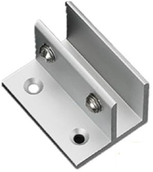 Pinces en verre en aluminium pour 10 étagères de 12 mm d'épaisseur Support d'angle avec vis pour matériel de meubles Style D 1 pièce (taille : 1)