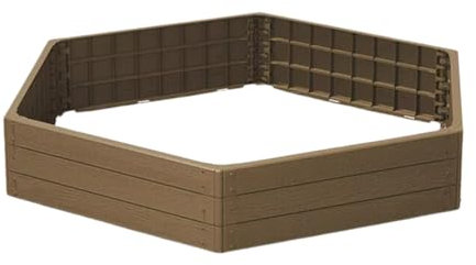 Garden Raised Grow Beds -STRONG- Rectangle Square Hex Vegetable Herb BOX Planter Trough (ECO Naturo, Oval 130cm x 150cm)